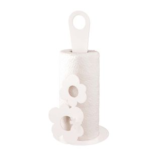 Kitchen roll holder with flowers