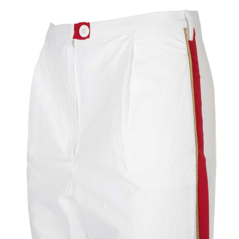 Pantaloni_Rubye_bianchi_con_banda_rosso_e_oro_laterale_38_2
