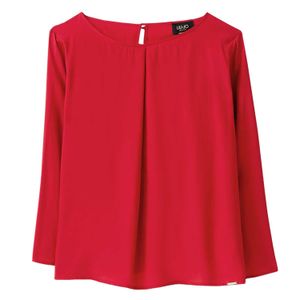 Blouse with pleat and 3/4 sleeves