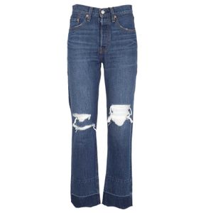 Jeans 501Original Cropped con abrasioni