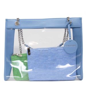 3 in 1 bag: transparent bag with two pouches included