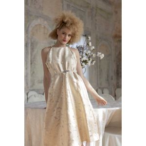 Abito svasato in maglia jacquard