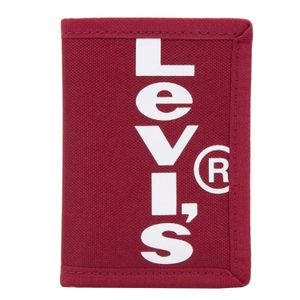 Red wallet with logo