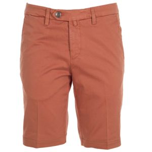 Solid color cotton blend Bermuda shorts