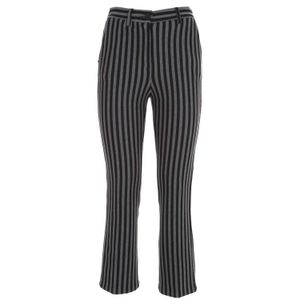 Striped crepe trousers