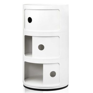 Modular cabinet with three containers