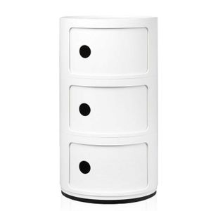 Modular cabinet with three containers