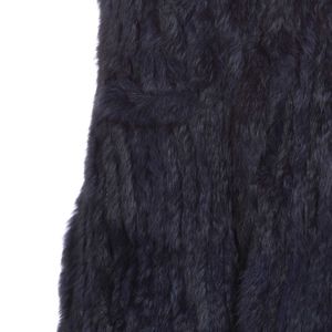 Gilet in pelliccia blu con cappuccio