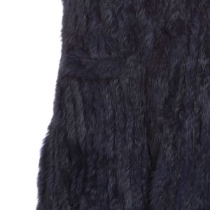 Blue fur vest with hood