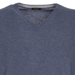 Maglione con scollo a V in lana merino