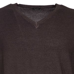 Pullover in lana merino con scollo a V
