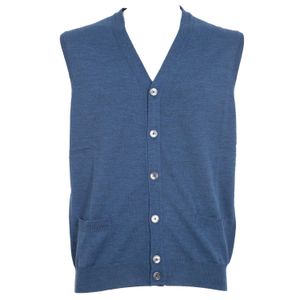 Merino wool sleeveless cardigan