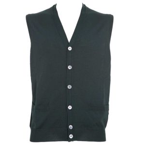 Merino wool sleeveless cardigan