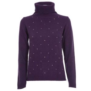 Polka dot wool turtleneck