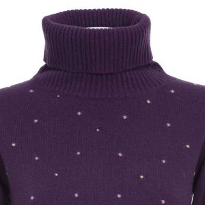 Polka dot wool turtleneck