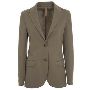 Single-breasted jacket in cotton blend