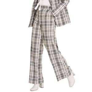 Palazzo trousers in check print
