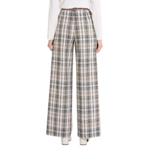 Palazzo trousers in check print