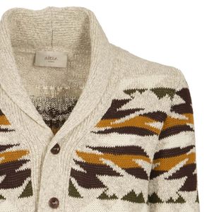 Cotton and viscose cardigan with pattern