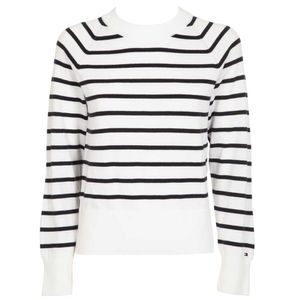 Pullover in cotone biologico a righe