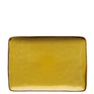Ocher rectangular tray 19cm