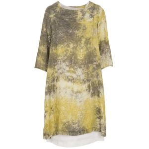 Geranio linen dress with petticoat