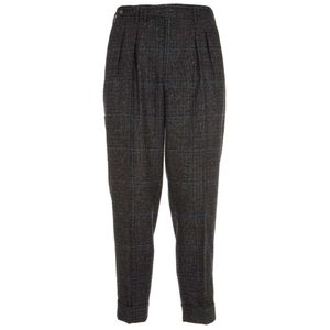 Carrot trousers in wool and silk
