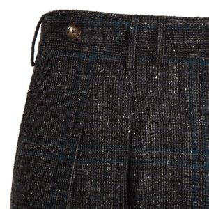 Pantalone a carota in lana e seta