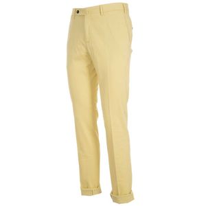 Solid color trousers in stretch cotton