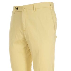 Solid color trousers in stretch cotton
