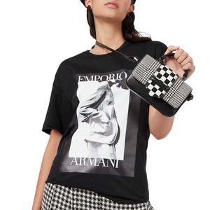 T-shirt with black and white photo print