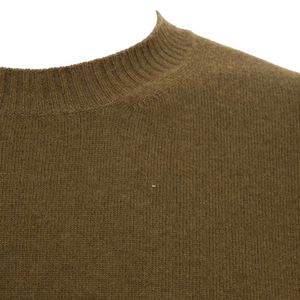 Tricolor pullover in virgin wool and cashmere