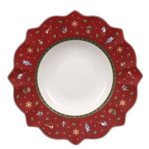 Toy's red soup plate