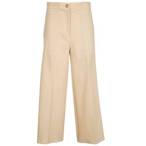 Palazzo trousers in fabric stitch