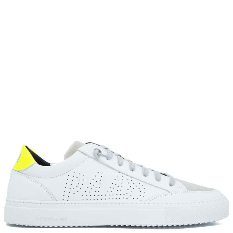 P448 - Soho white sneakers with fluo heel on Arteni.it