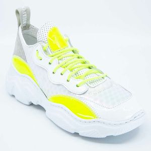 Energy B sneakers in white and yellow