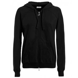 Felpa in cotone organico con zip e cappuccio