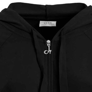 Felpa in cotone organico con zip e cappuccio