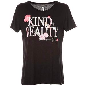 T-shirt in jersey di viscosa con logo floreale