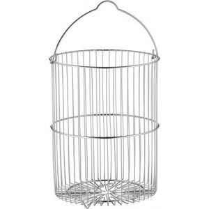 Steel pot with colander
