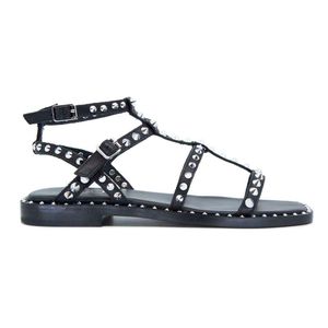 Maeva sandal in leather with studs
