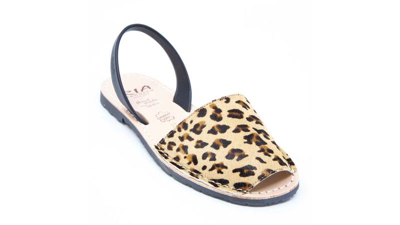 Ria Leopard nappa leather sandal on Arteni Shop