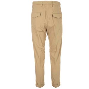Stretch cotton trousers with laces