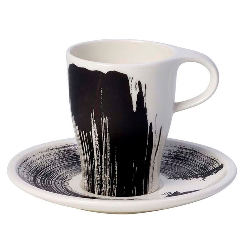 Tazza Da Caffè In Ceramica QASHWEY Con Manico A C – 325 Ml – Design Occhi – Regalo Simpatico Per Amici E Colleghi