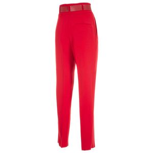 Ariel satin trousers with belt