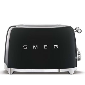 50's Style 4 Compartments Toaster Black