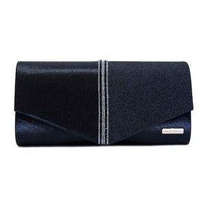 Pochette nera con strass e lurex