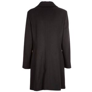 Two-button coat in black cloth