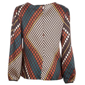 Blusa a fantasia con fiocco frontale