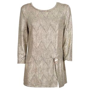 Golden sweater with jewel charm